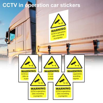 Durable Warning Signs Decal Fine Workmanship Warning Waterproof