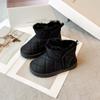 New Children's Snow Boot Kids Causal Girls Fashion Beige Ankle Boots Outdoor Thickened Plush Versatile Boys Warm Cotton Boots