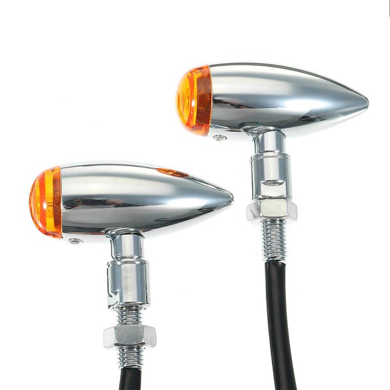 Motorcycle Retro Modified Metal Bullet Turn signal Indicator General Purpose Model
