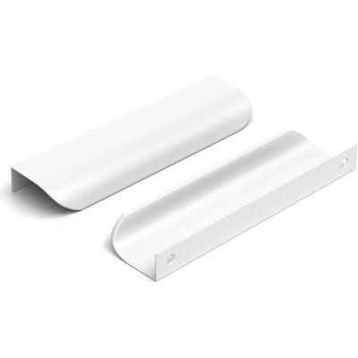 2-5Pack Kitchen Cabinet Handles White Finger Pulls for Cabinets Edge Pulls Kitchen Hardware for Dresser Drawers,Aluminum Alloy