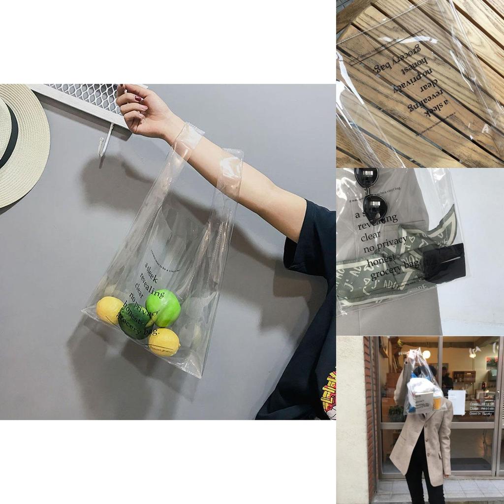 Stylish Us Large Clear Transparent Vinyl Plastic Shoulder Bag For Effortless Fashion