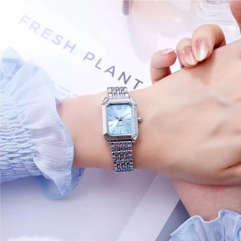 Women's Watch Fashion Simple Quartz Watch Steel Belt Square Women's Watch Watch Women's Niche Sense
