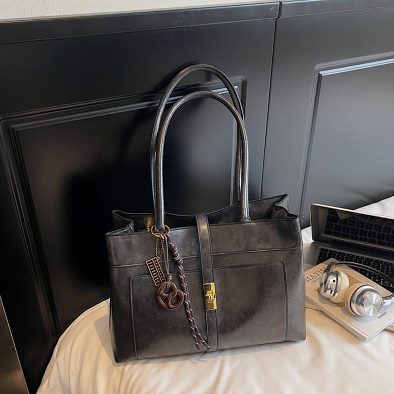 Yogodlns Geantă de mână nouă Geantă de damă Navetă Muncă Capacitate mare Geantă tote de umăr la modă Retro