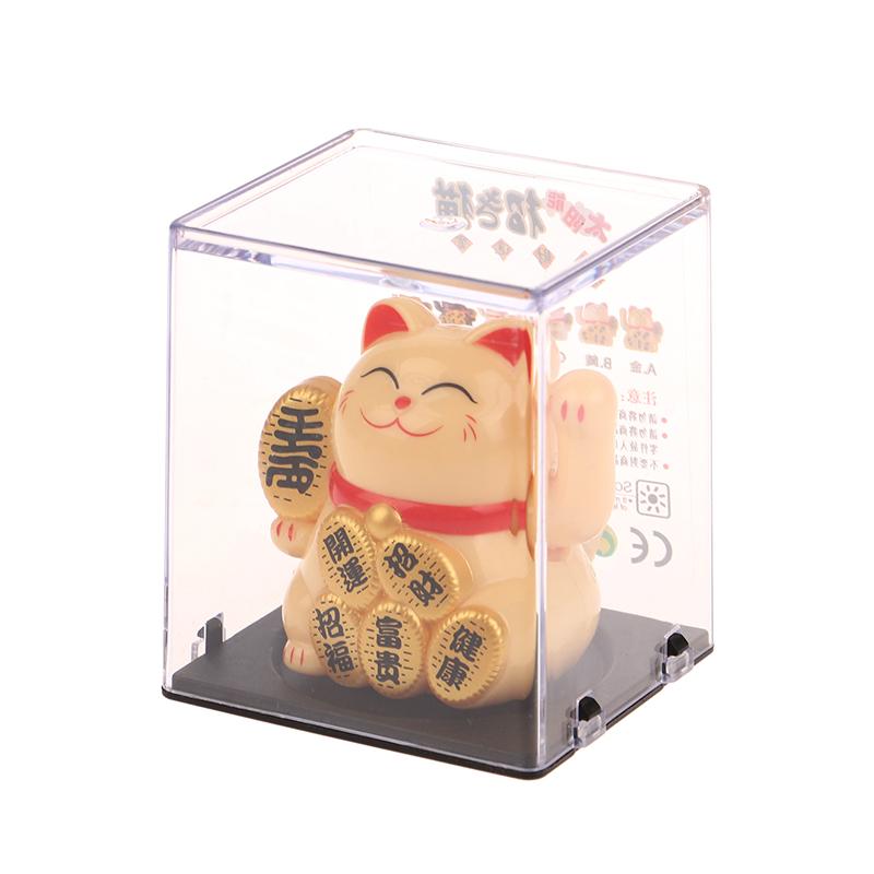 1 Stück Mini Solarbetriebene Chinesische Glückskatze Reichtum Winken Schütteln Hand Glück Willkommen Katze Süße Glückskatze Home Auto Dekor Geschenk
