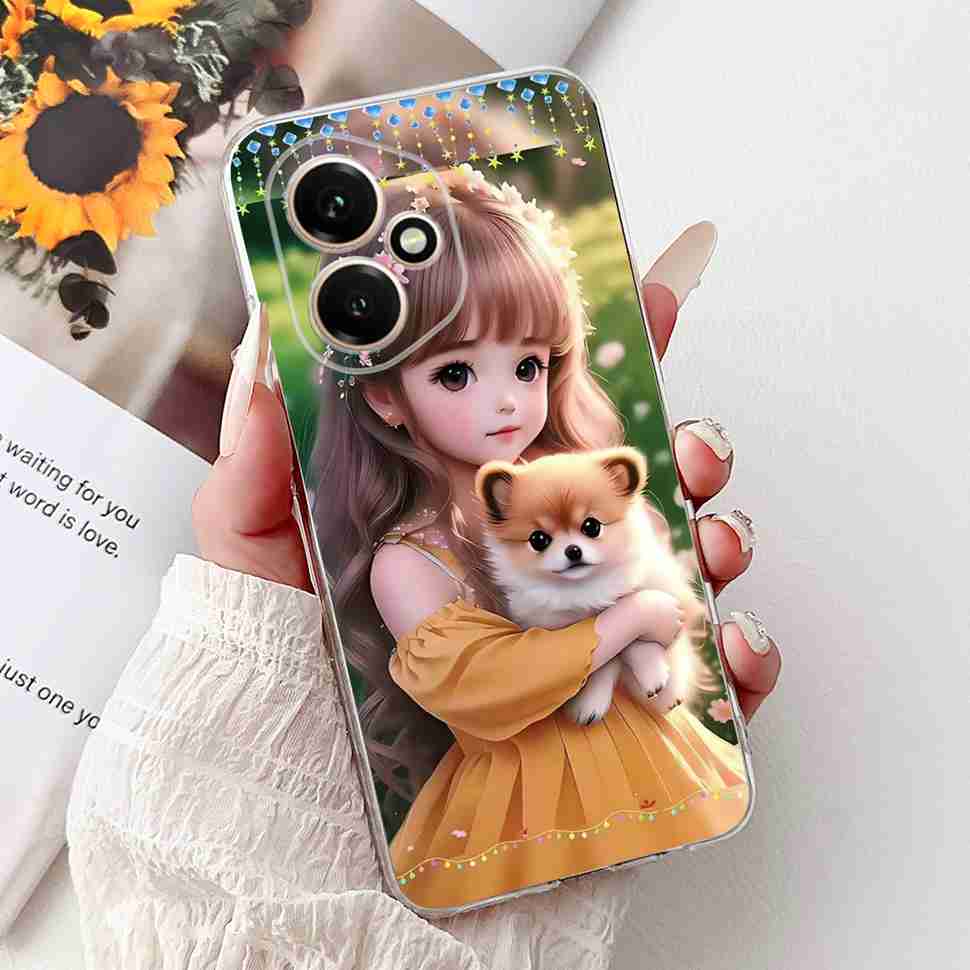 For Honor 400 5G 6.55" Case DNY-NX9 Cartoon Cat Girl Love Soft Silicone TPU Cover For Huawei Honor 400 Global Phone Cases Bumper