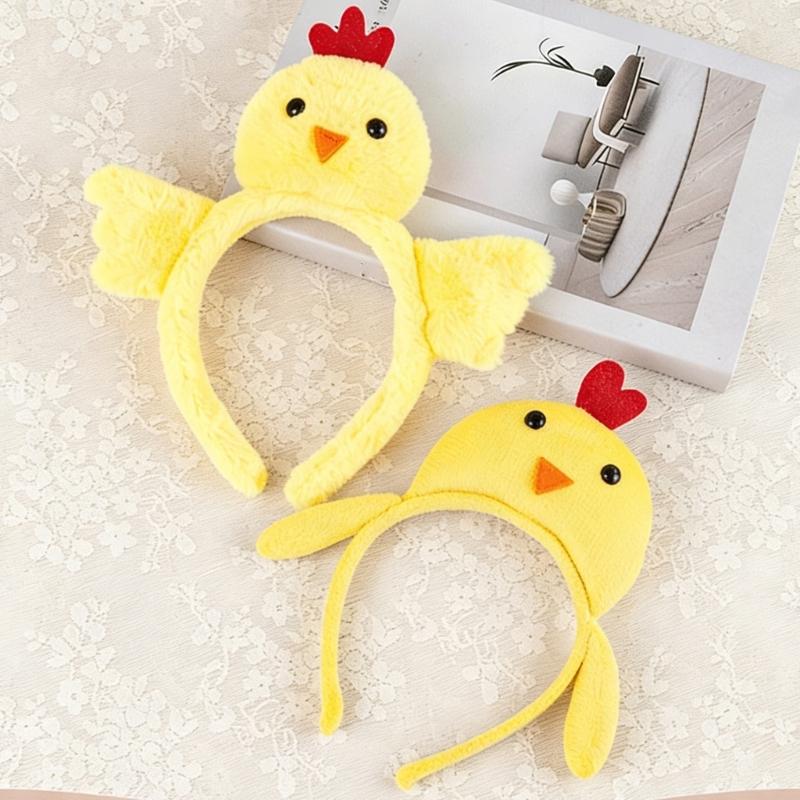 Set de 3 Diademas Divertidas de Cabeza de Pollo Pieza para el Cabello de Disfraz Para Fiestas de Halloween y Accesorios de Juego de Rol