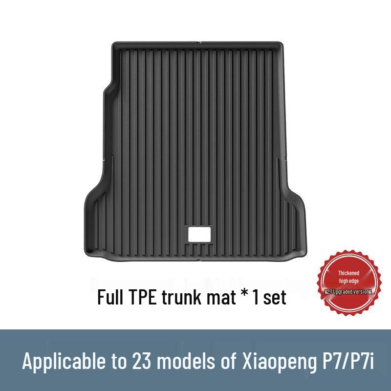 Compatible Trunk and Seat Backrest Mats for 2023-2025 Xiaopeng P7/P7i/P7+ Models - Full TPE Tailbox Protection