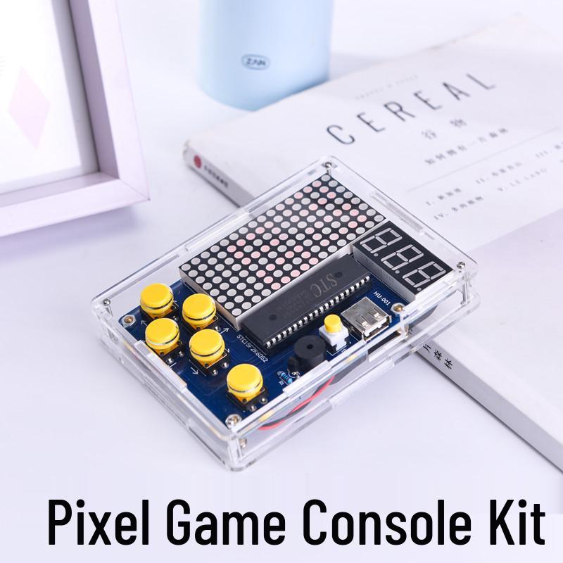 Pixel Game Console Kit 51: DIY Microcontroller Tetris Console (HU-001) Loose Parts No Shell
