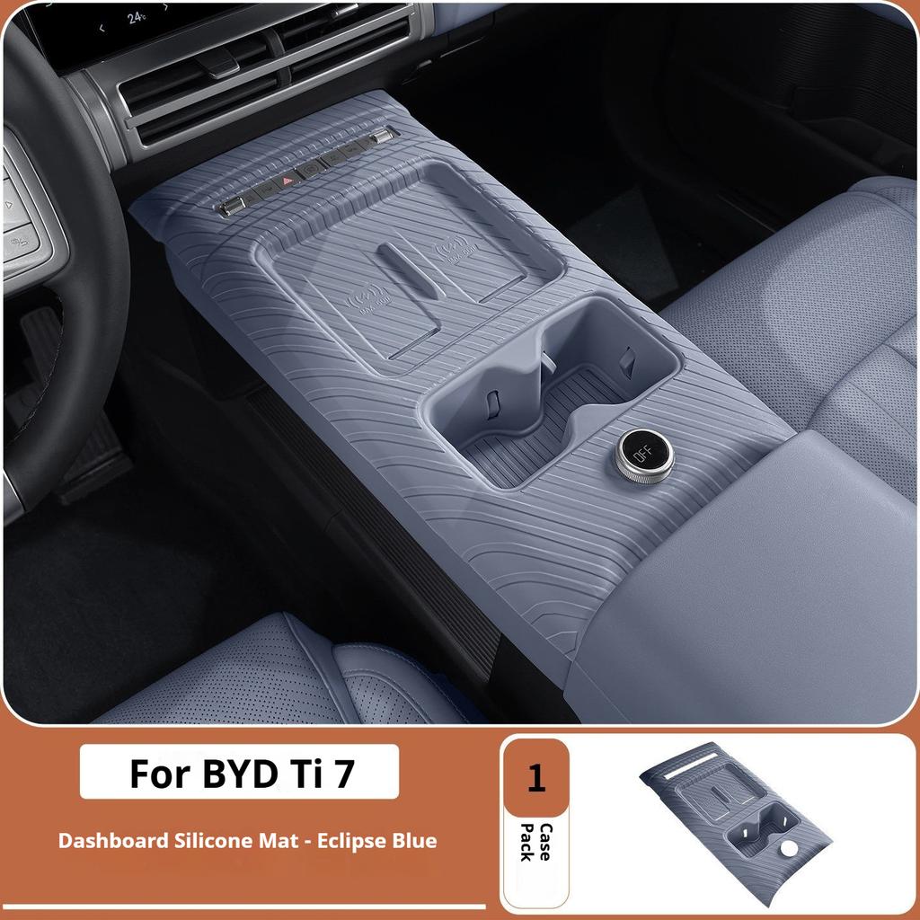 For BYD Ti 7 Leopard 7 Car Silicone Pad for Central Control Gear Shift Multi-functional Scratch-resistant Modify Car Accessories