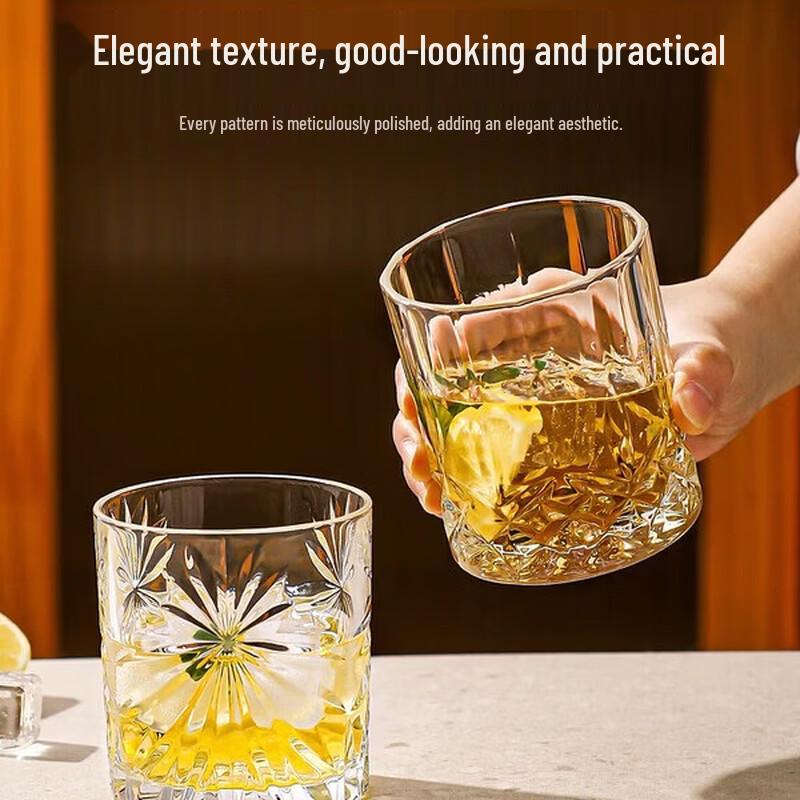 Luxury Classic Striped Whiskey Glass