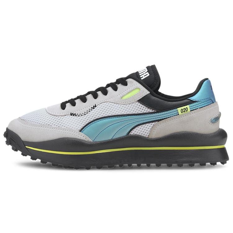 PUMA Style Rider Petrol Spill - White Men s 373237-01 EU 38