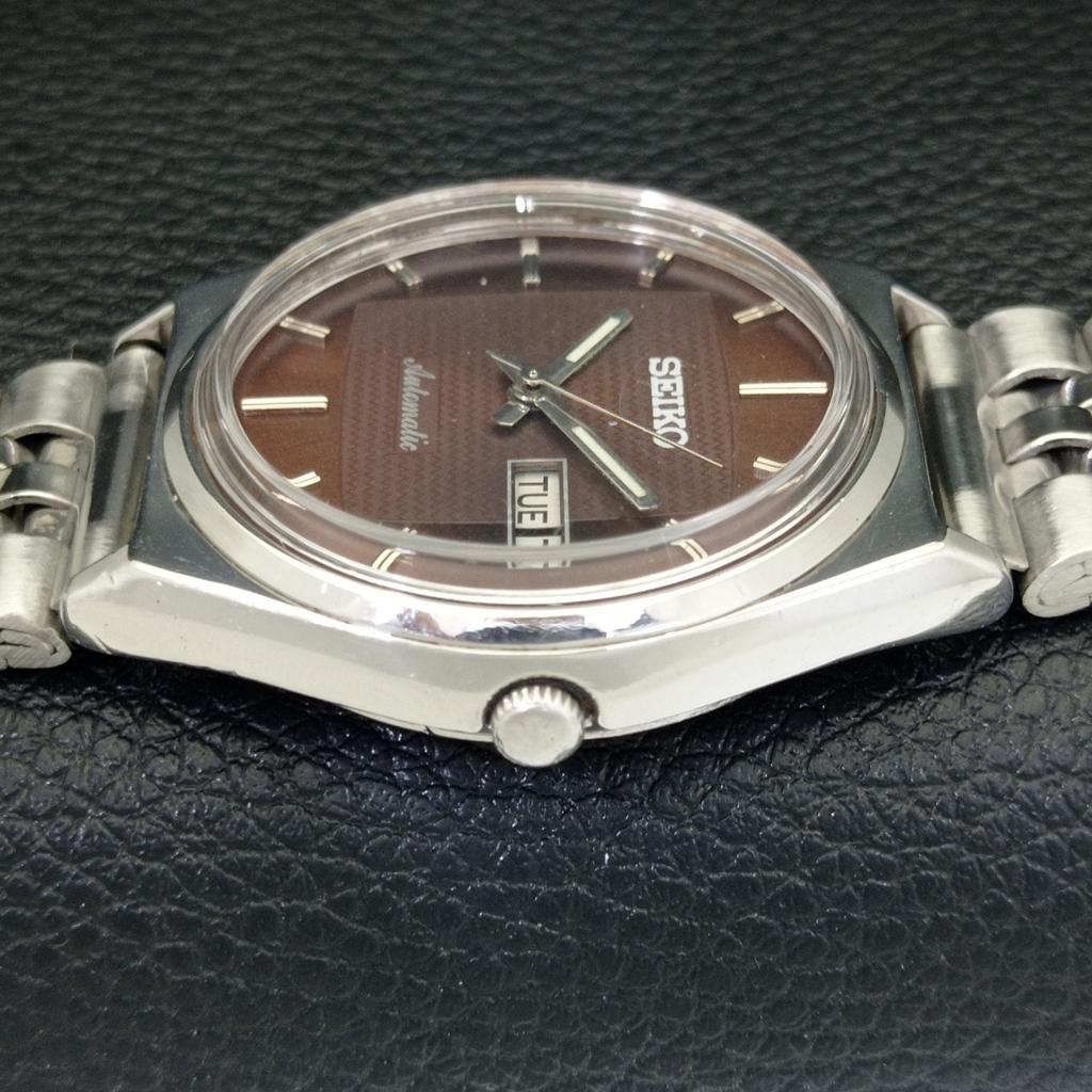 GENUINE VINTAGE SEIKO AUTOMATIC 6309A JAPAN MENS BROWN DIAL WATCH a702321-5 R124-a702321
