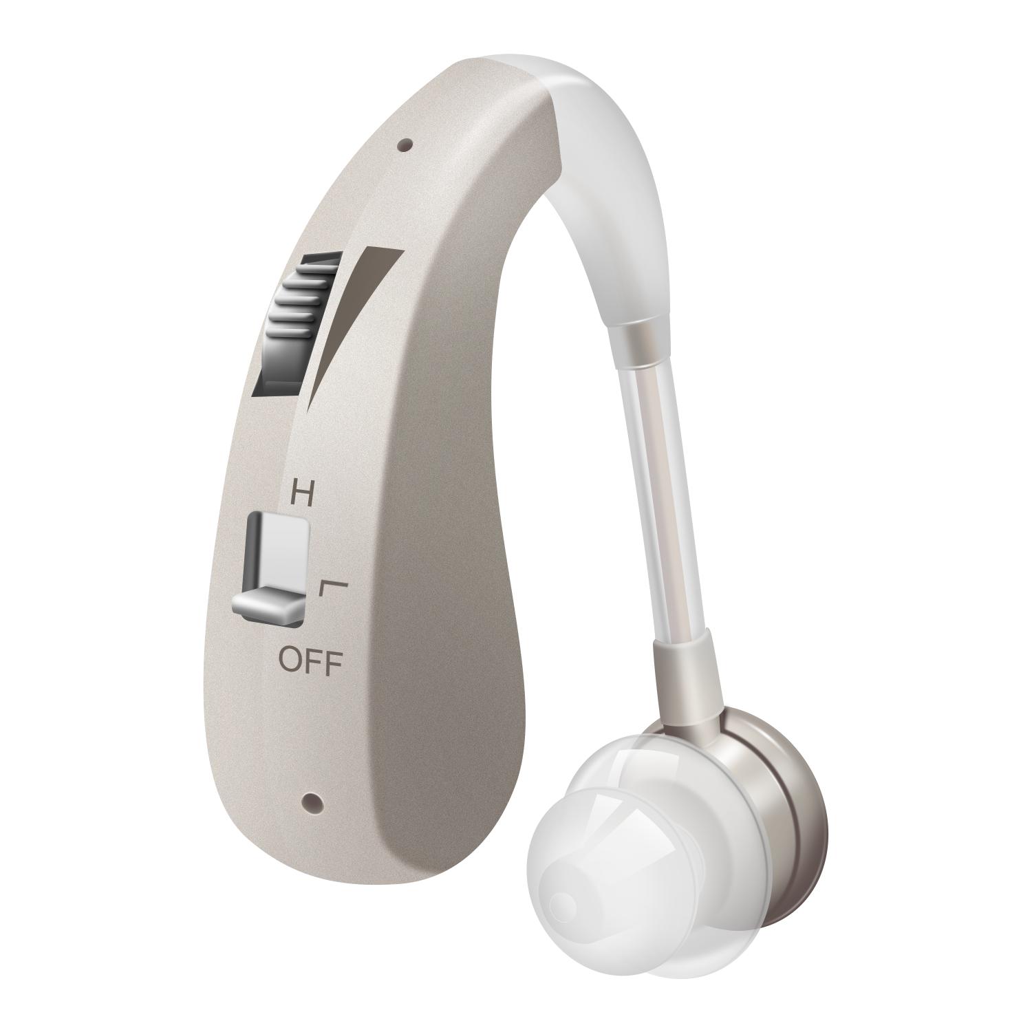 Слуховые аппараты, мини-усилитель звука, цифровые перезаряжаемые беспроводные наушники, невидимые уши, инструменты для регулировки первой помощи 1Pcs серебряный