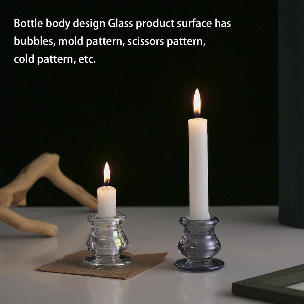 Glas Kerzenständer Ornamente Indoor Handwerk Dekoration Einfarbig Home Restaurant Bar Kerzenhalter Dekor Szene Layout Zubehör