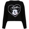 Disney Womens/Ladies Mickey Mouse Kiss Crop Sweatshirt