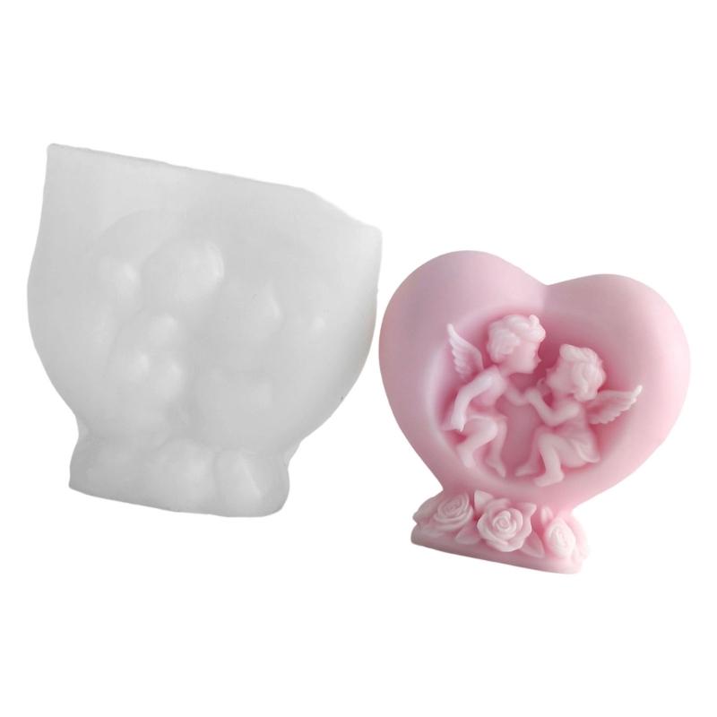 Reusable Angel Heart Silicone Mold For Handmade Soap Making Art Projects Chocolate Molding Home Decoration