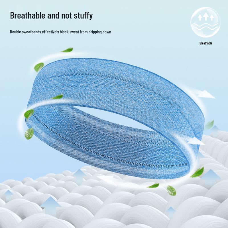 Non-Slip Silicone Running & Yoga Sweatband - Absorbent, Seamless Sport Hairband