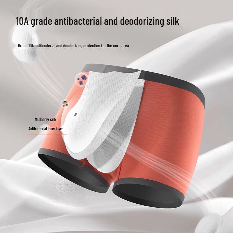 Lonsa Men's 120-Count Modal Seamless Boxer Briefs with Antibacterial Crotch