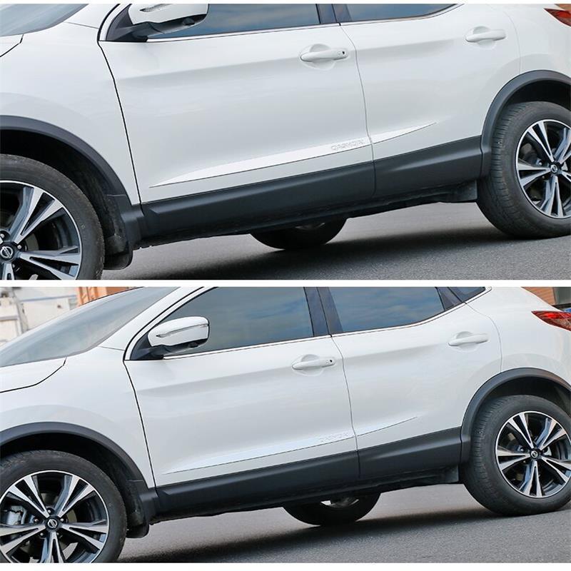 Stainless Steel Trim & Anti-Collision Strips for 2016-2022 Nissan Qashqai.