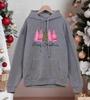 Merry Christmas Pink Trees Pattern Hoodies Male Hip Hop Oversized Hoody Fashion Fleece Clothes Pocket Multicolor Pullovers