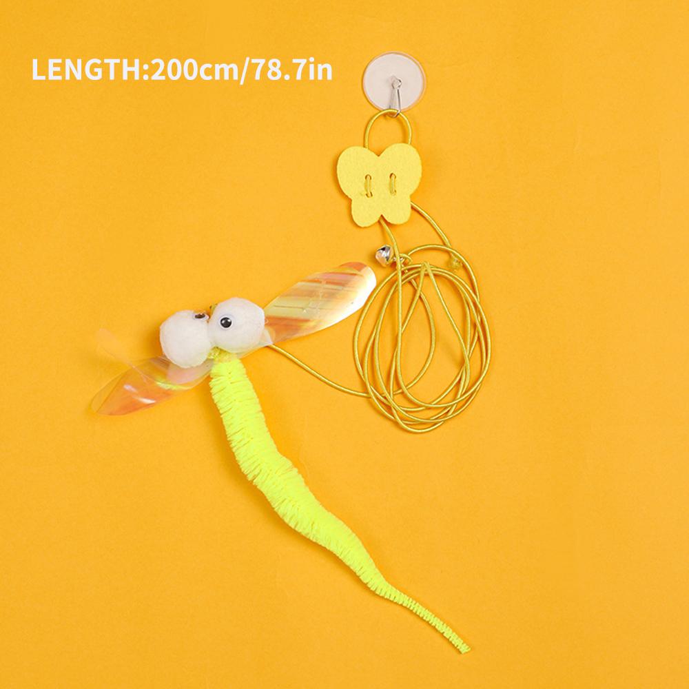 1PC Cat Hanging Cat Toy Hanging Door Elastic Rope Cat Stick Feather Pet Supplies For Cats And Dogs