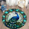 Free Shipping! Peacock-Themed Elegant Circular Carpet for Living Spaces Round Carpet for Home Sofa Bedroom, Gift