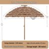 3-Meter Outdoor Straw Beach Sun Umbrella