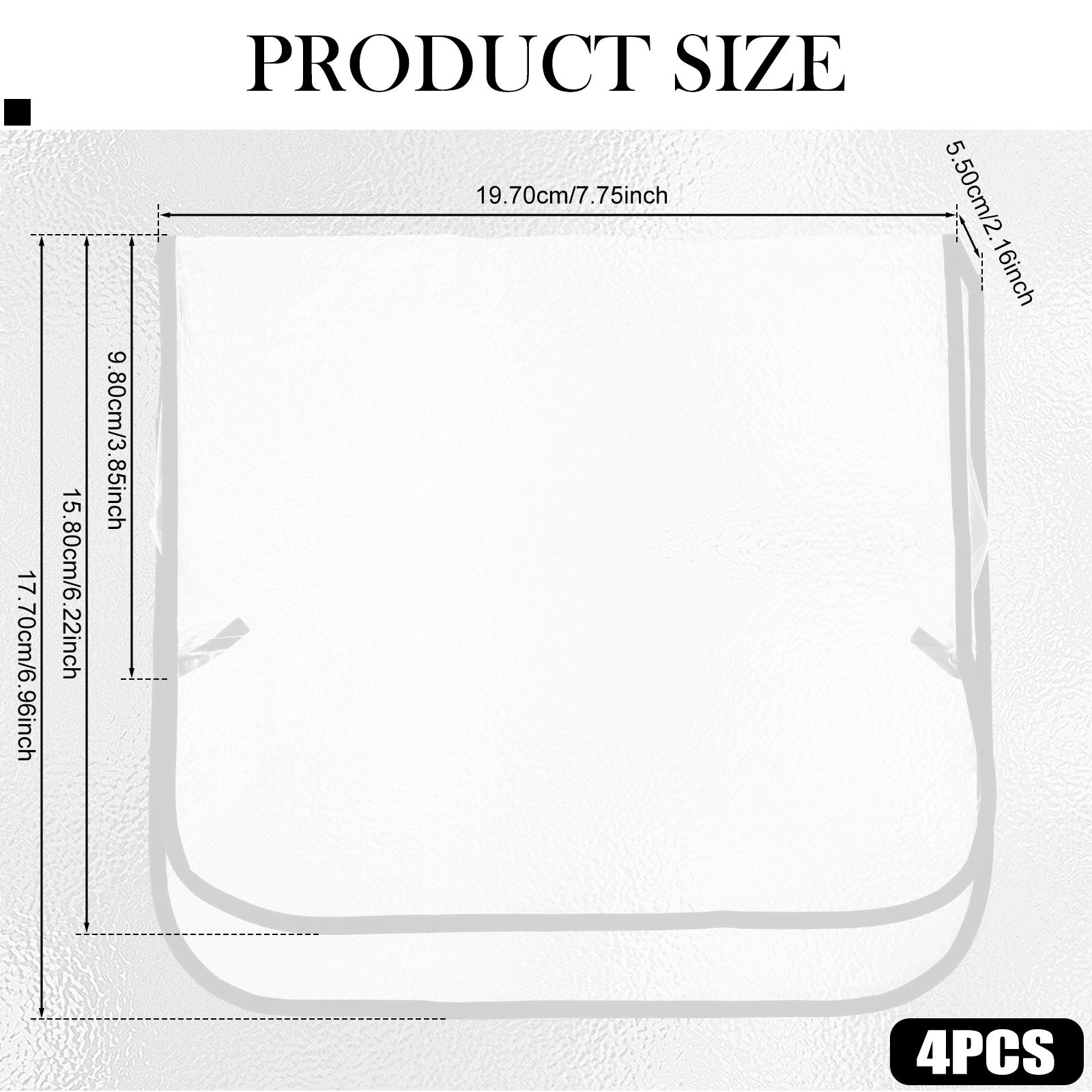 

4Pcs Clear Salon Chair Cover Plastic Barber Beauty Salon Chair Protective Cover for Most Spa Hair Salon Office Chair Back Cover 4PCS білий