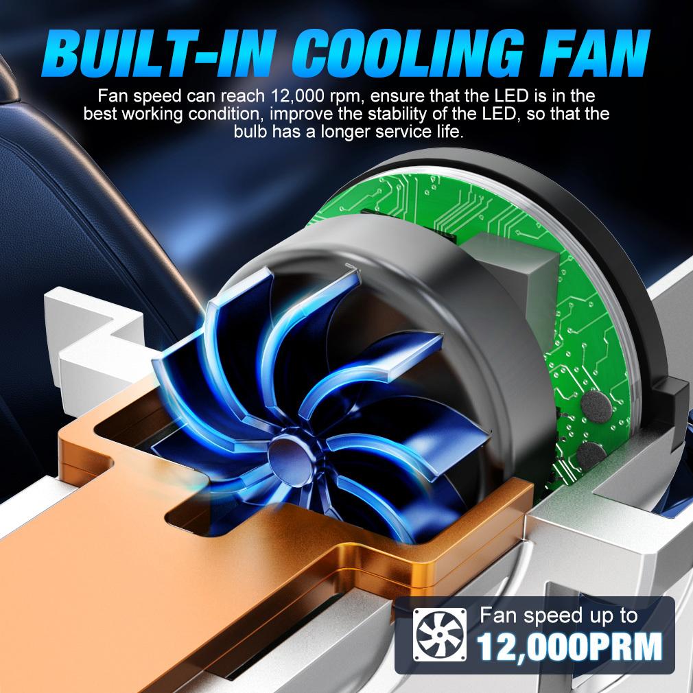 2 buc H7 LED Far Canbus Becuri Mini Wireless 30000LM 80W 6000K CSP pentru Far Auto Lămpi Auto Turbo Automobil Plug&Play Lumină de Ceață 12V