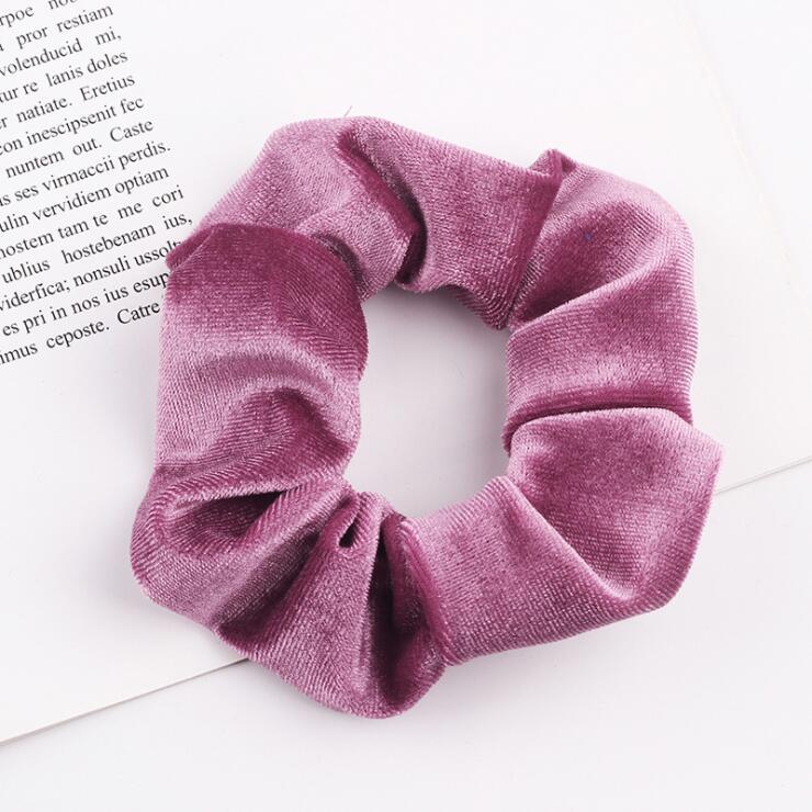 Elegant Velvet Hair Ring Scrunchie Women Girls Elastic Hair Rubber Bands Gum Accessories Tie Hair Rope Ponytail Holder Headdress