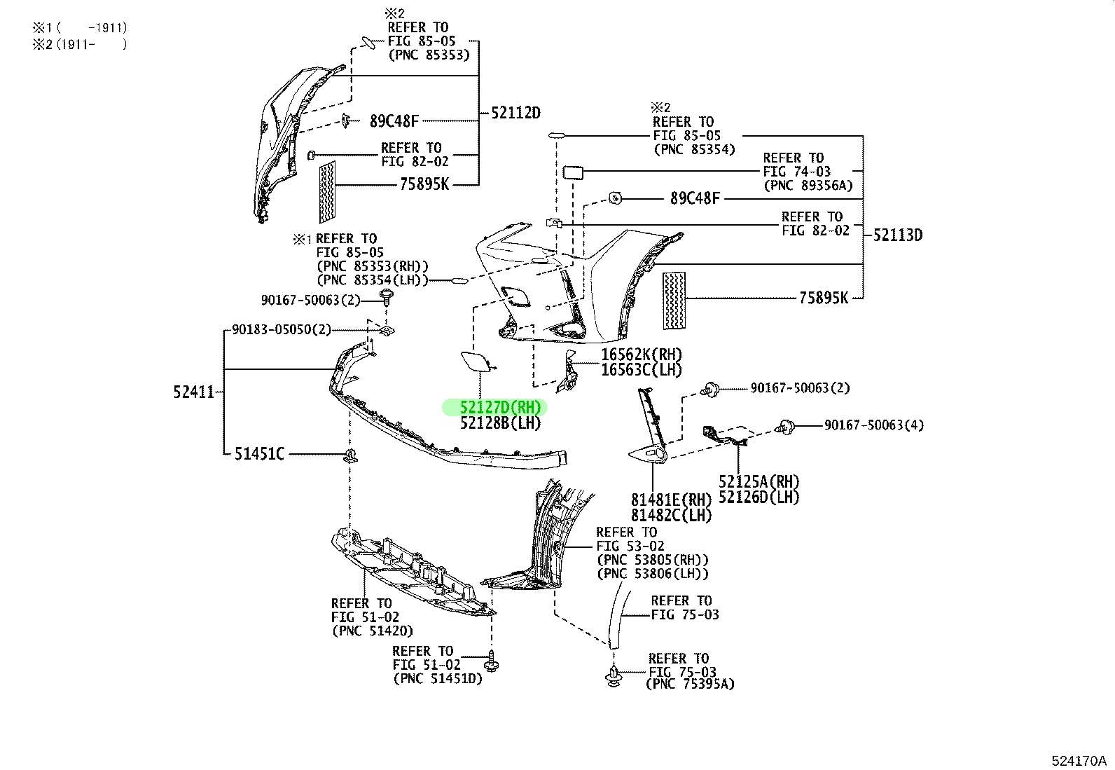 

TOYOTA Оригинальные Запчасти КРЫШКА ОТВЕРСТИЯ ПЕРЕДНЕГО БАМПЕРА ПРАВАЯ Крышка отверстия переднего бампера правая Номер детали 52127-76051-A0