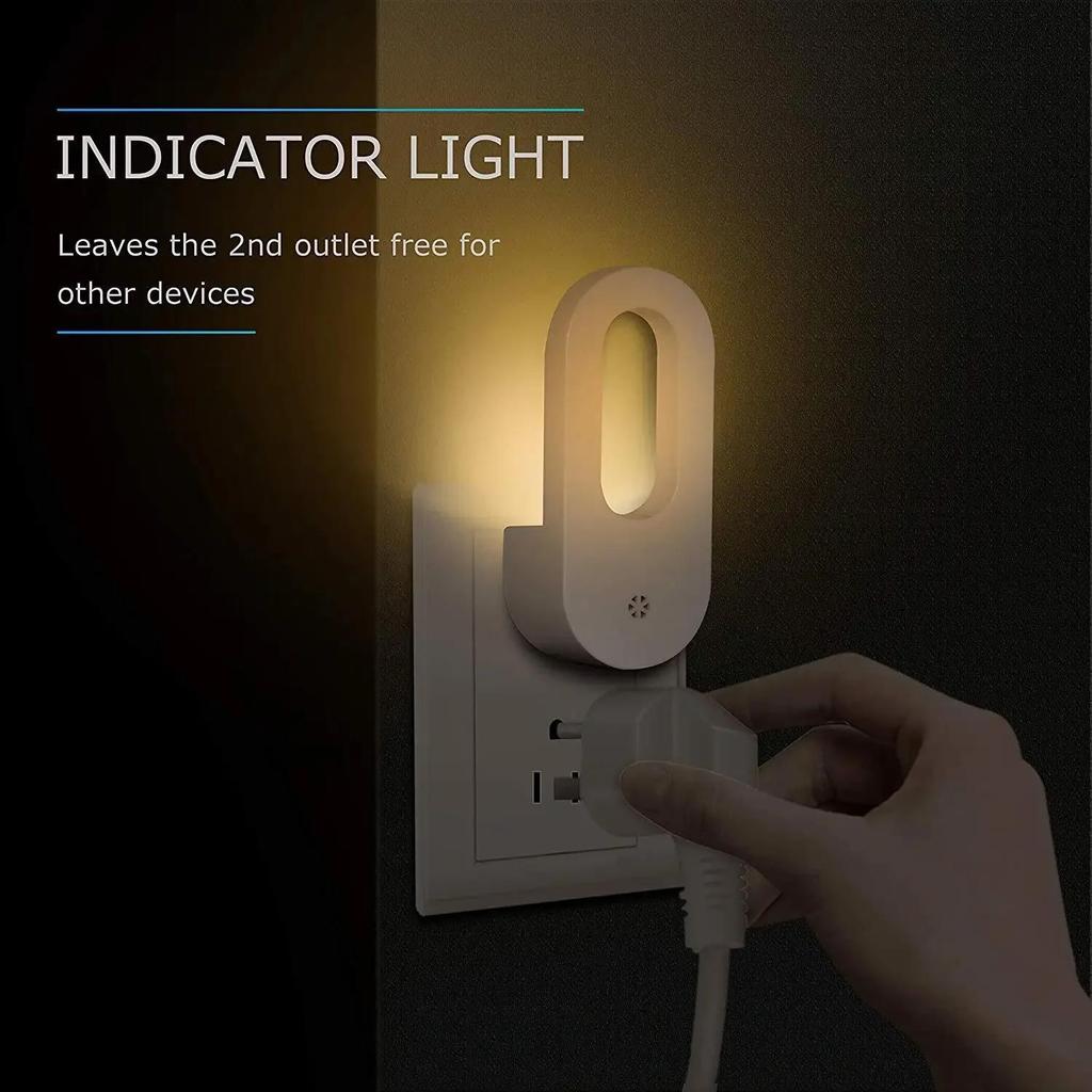 LED Plug Night Light EU/US Wall Socket Lamp With Twilight Sensor Energy Saving Kids Room Bedroo Portable Night Lights