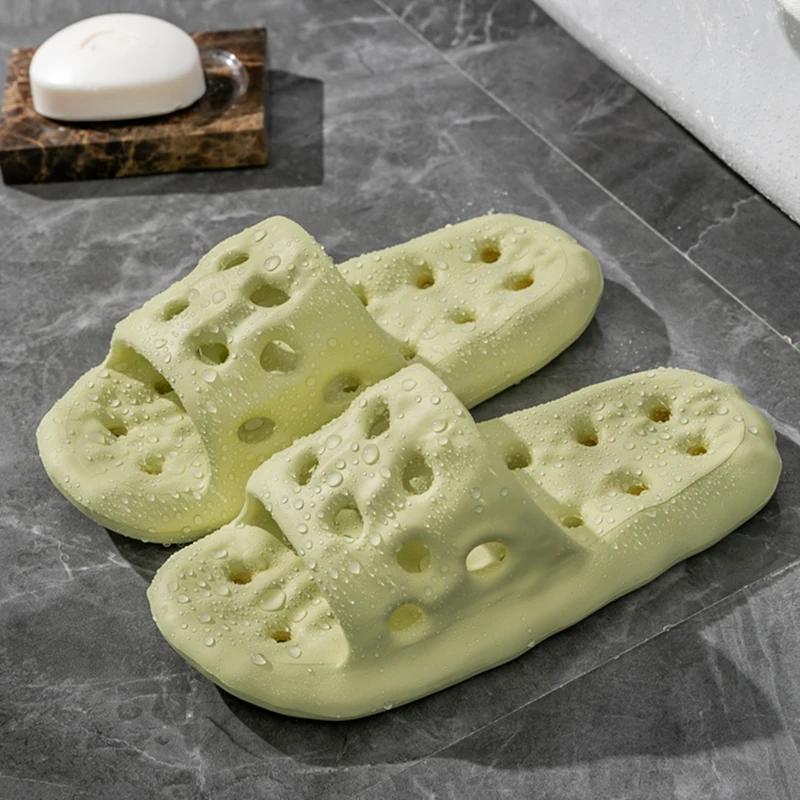 Fashion Women's Quick-dry Bathroom Slippers For Home Use Summer Couple Slippers EVA Light Soft Men's Hotel Indoor Shoes