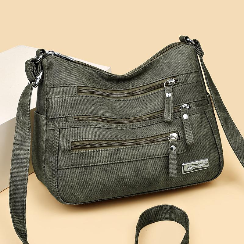 Retro-Mode Mehrfachtaschen Vielseitige Mittleren Alters Mutter Ausgehtasche Große Kapazität Schulter Umhängetasche