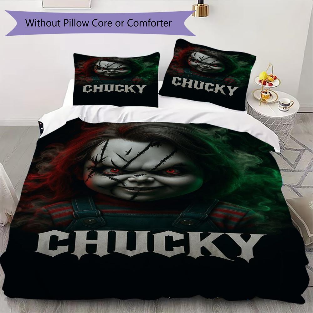 Child'S Play Horror Theme Bedding Without Core 1 Duvet Cover 2 Pillowcase Without Core Soft And Comfortable Christmas Birthday Gift
