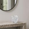 Geometric Low-Poly Dog Statue, 3D Printed Mini Dog Ornament, White Cute Puppy Figurine, Modern Desktop Decoration for Home Office Gift Ideas