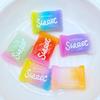 10 Stück Glitzernde, transparente und glänzende Cabochon-Verzierungen mit flacher Rückseite für Bastelarbeiten, Scrapbooking und DIY-Zubehör