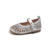 ZapatosFashion Kids Dance Shoes 2025 Summer New Style Girls Leather Shoes Anti Slip Child Sandals Simple Girls' Princess Shoe