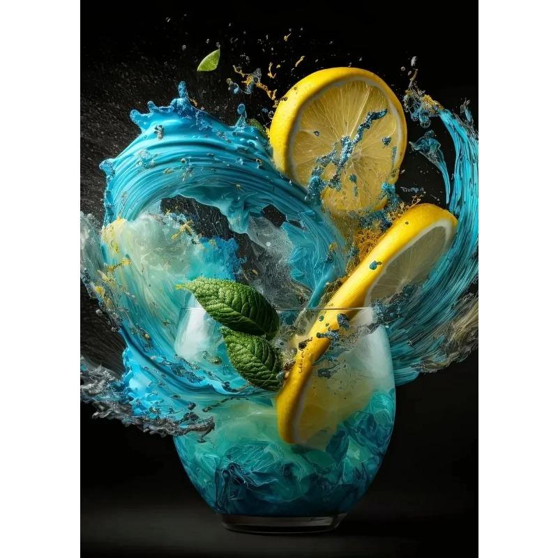 Cocktail Explosion poster Fruit Cocktail Don't Trust Bar Minimalist Print Canvas Painting for Living Room Modern Home Decor