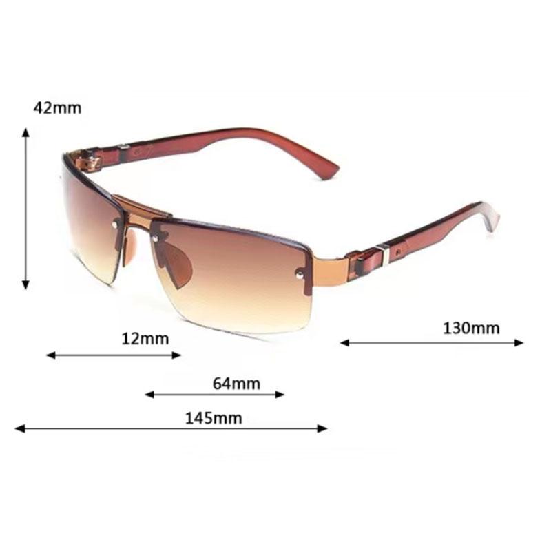 New Half Frame Rectangle Sunglasses Women Men UV400 Designer Fashion Square Sun Glasses Driving Eyewear Oculos De Sol