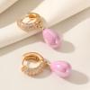 1 Pair Luxurious Water Drop Shape Imitation Pearls Dangle Earrings for Women Cubic Zirconia Jewelry Daily Wedding Party Accessories