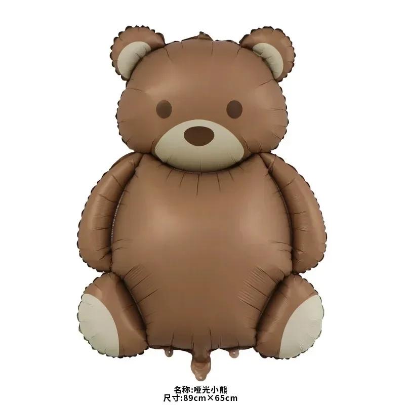Cartoon Matte Bear Foil Balloons Matte Rainbow Car Plane Balloon Toys Kids Baby Shower Party Birthday Decorations Supplies