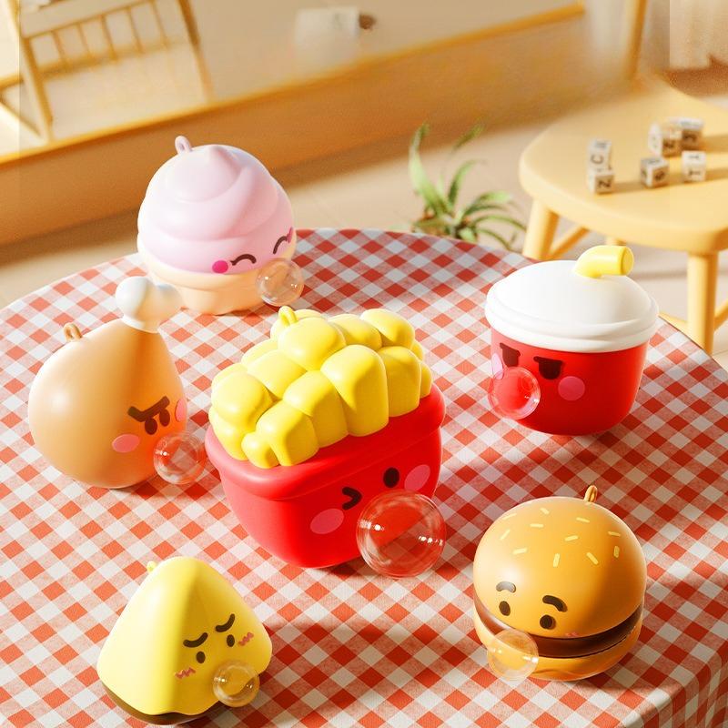Creative Gourmet Burger French Fries Pinch Pinch Decompression Artifact Squeeze Blowing Bubbles