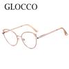 Lady Trendy Finished Myopia Glasses Women Cat Eye Round Frame Blue Light Blocking Eyewear Clear Lens Minus Diopter Eyeglasses