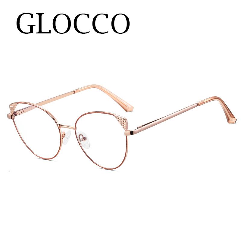 Lady Trendy Finished Myopia Glasses Women Cat Eye Round Frame Blue Light Blocking Eyewear Clear Lens Minus Diopter Eyeglasses