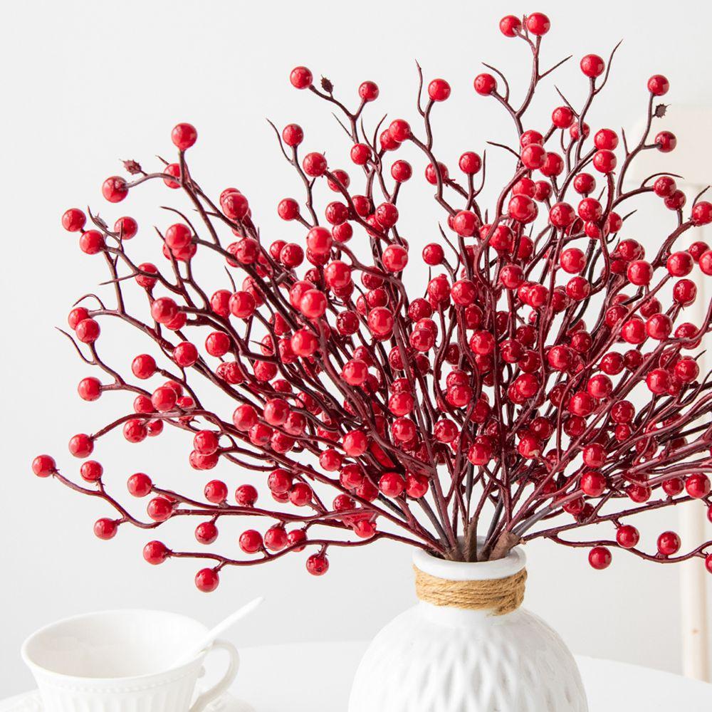 Artificial Flowerplant Holly Little Red Fruit Wholesale New Year Christmas Home vase livingroom Wedding Holiday Party diy Decor