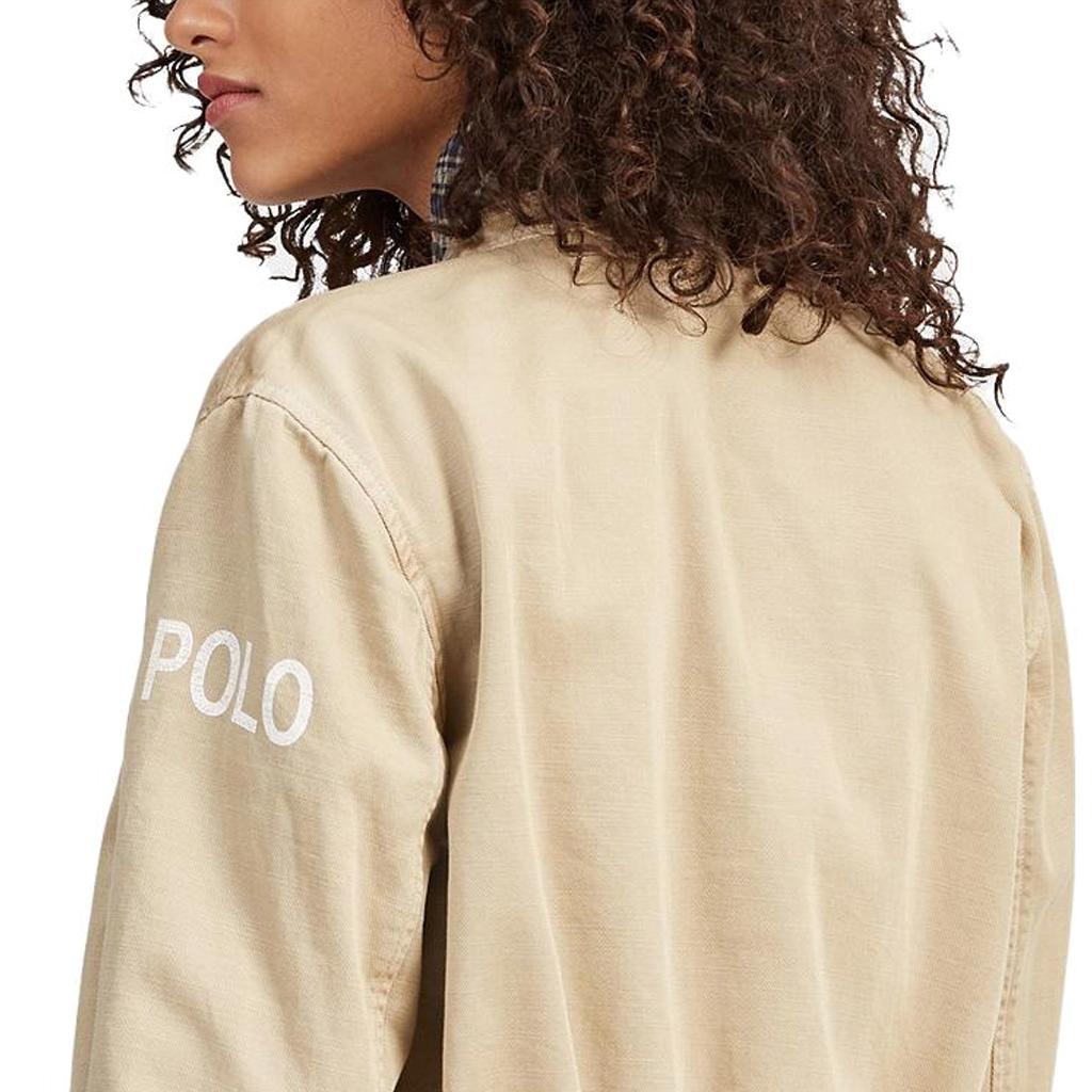 Polo Ralph Lauren Ss23 Solid Color Zip Collar Long Sleeve Jacket Women Jacket Brown 211794216-001