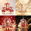 Acryl Chinesisches Tierkreiszeichen Ziege Hängendes Ornament Glückverheißend Rot Gold Für Frühlingsfest Neujahr Hausdekoration