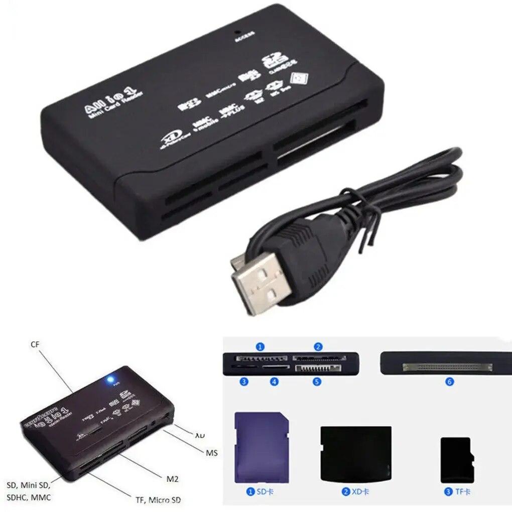 Mini Memory Cardreader All in One Card Reader USB 2.0 480Mbps Card Reader TF MS M2 XD CF Micro SD Carder Reader