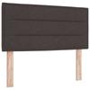 Box Spring Bed with Mattress Dark Brown 90 x 190 cm Fabric